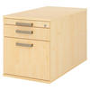 ROLLCONTAINER - mit Hängeregistratur 80/42,8/51,2 cm in Ahornfarben Streifengriff (Kunststoff) - Ahornfarben, Holzwerkstoff (42.8/51.2/80cm) - bümö