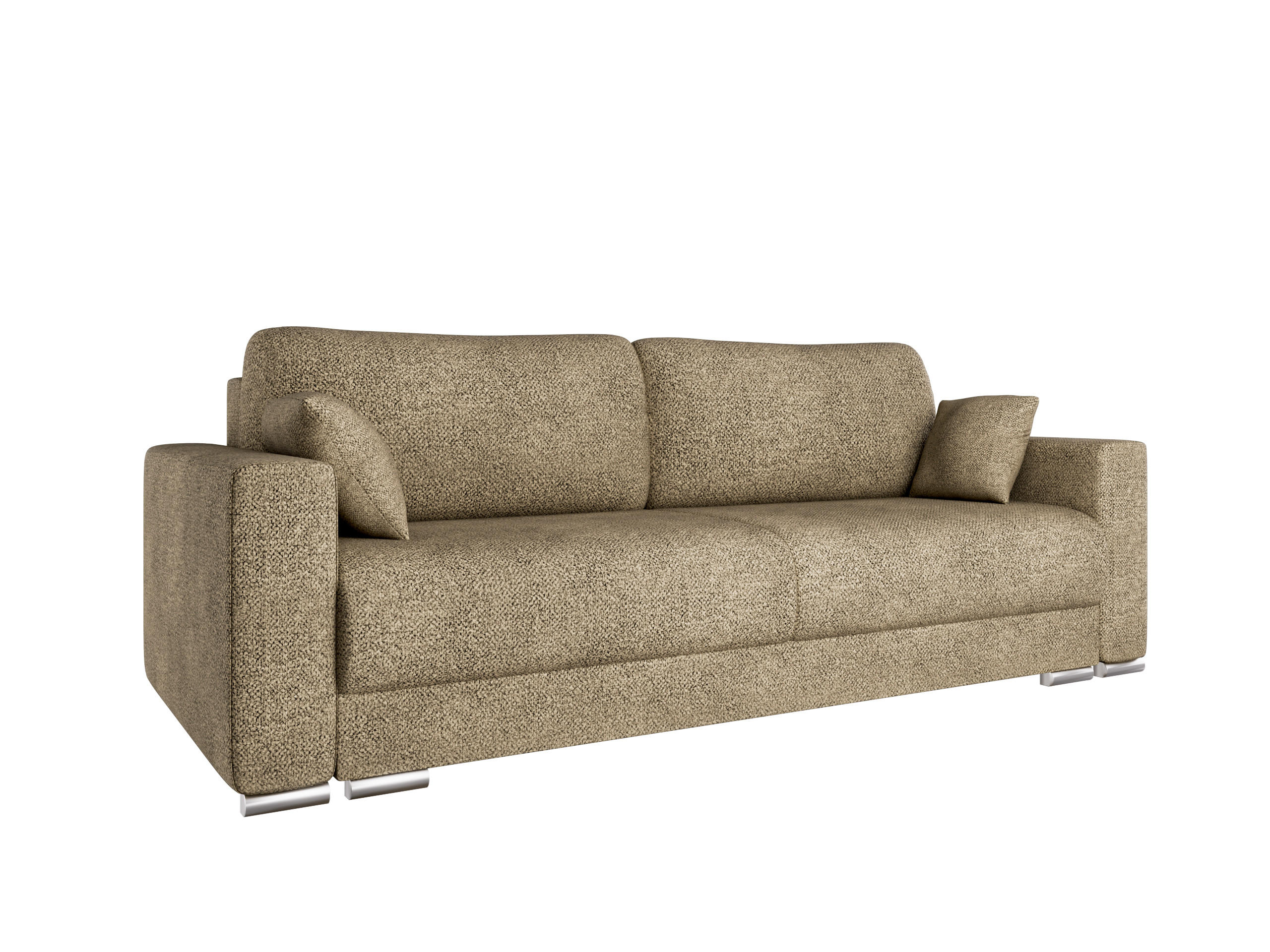 SCHLAFSOFA Calma mit Bettkasten 3-Sitzer modernen Stil, Mokka - Mokka, Holz (229/87/97cm) - Panda Möbel