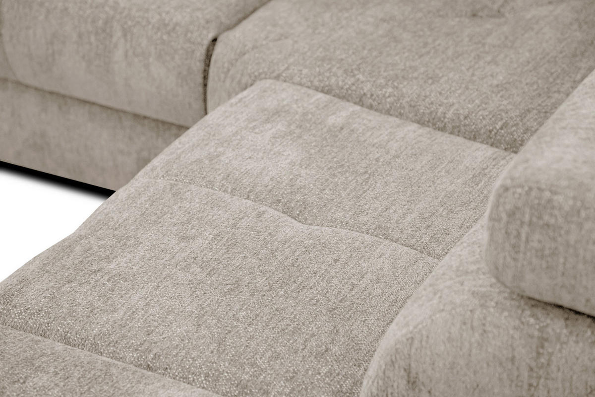 ECKSOFA CALVERA 5-Sitzer, ecru - Ecru, Holzwerkstoff/Textil (298/239cm) - Courtois Laville