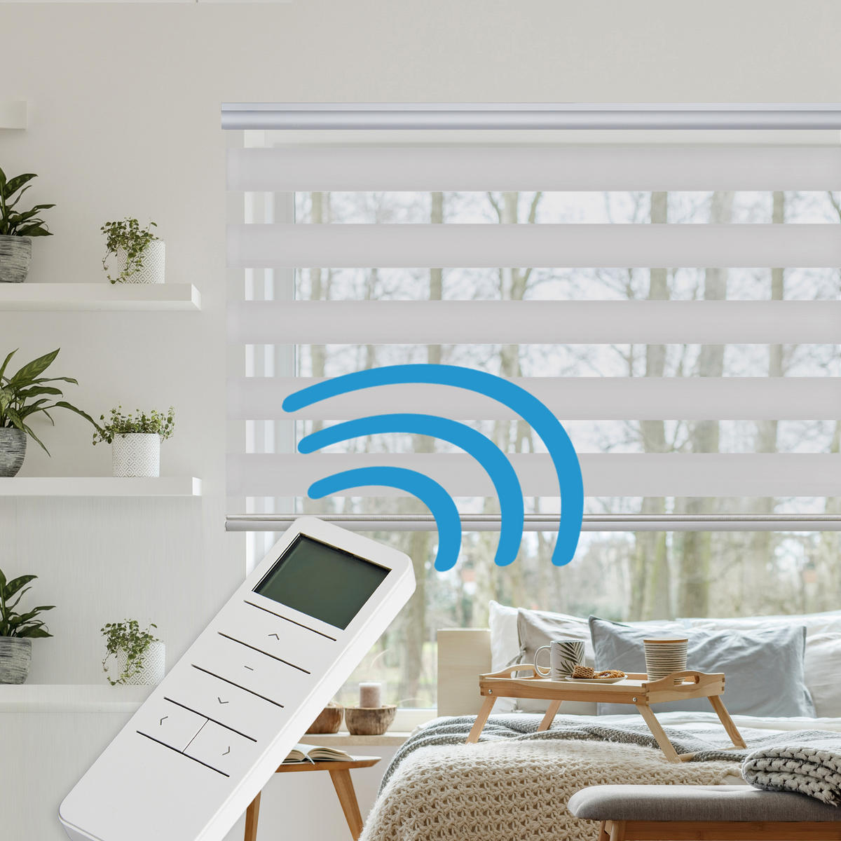 DOPPELROLLO Motorisiertes Grau 180x250 cm - Grau, Kunststoff (180/250cm) - STORESDECO