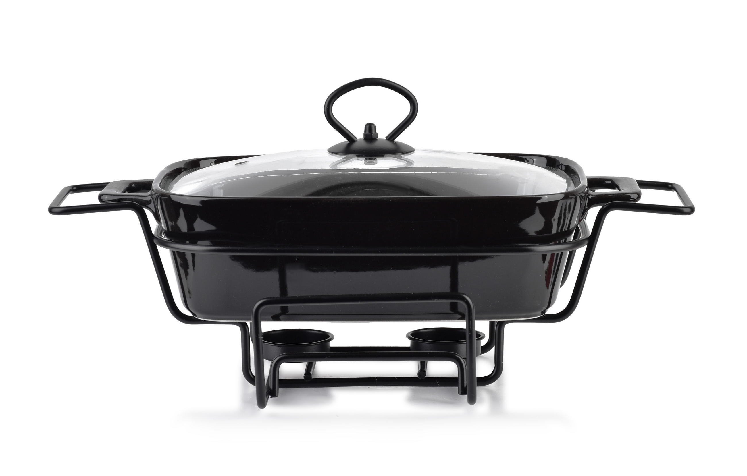 AUFLAUFFORM Modern Kitchen Schwarz 36/23/12 cm Keramik - Schwarz, Keramik (23/12/36cm) - Mondex