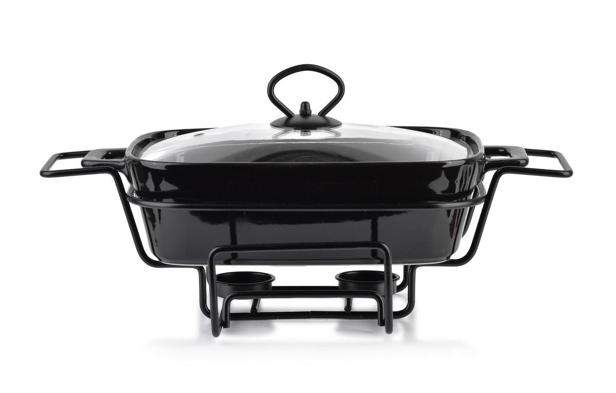 AUFLAUFFORM Modern Kitchen Schwarz 36/23/12 cm Keramik - Schwarz, Keramik (23/12/36cm) - Mondex