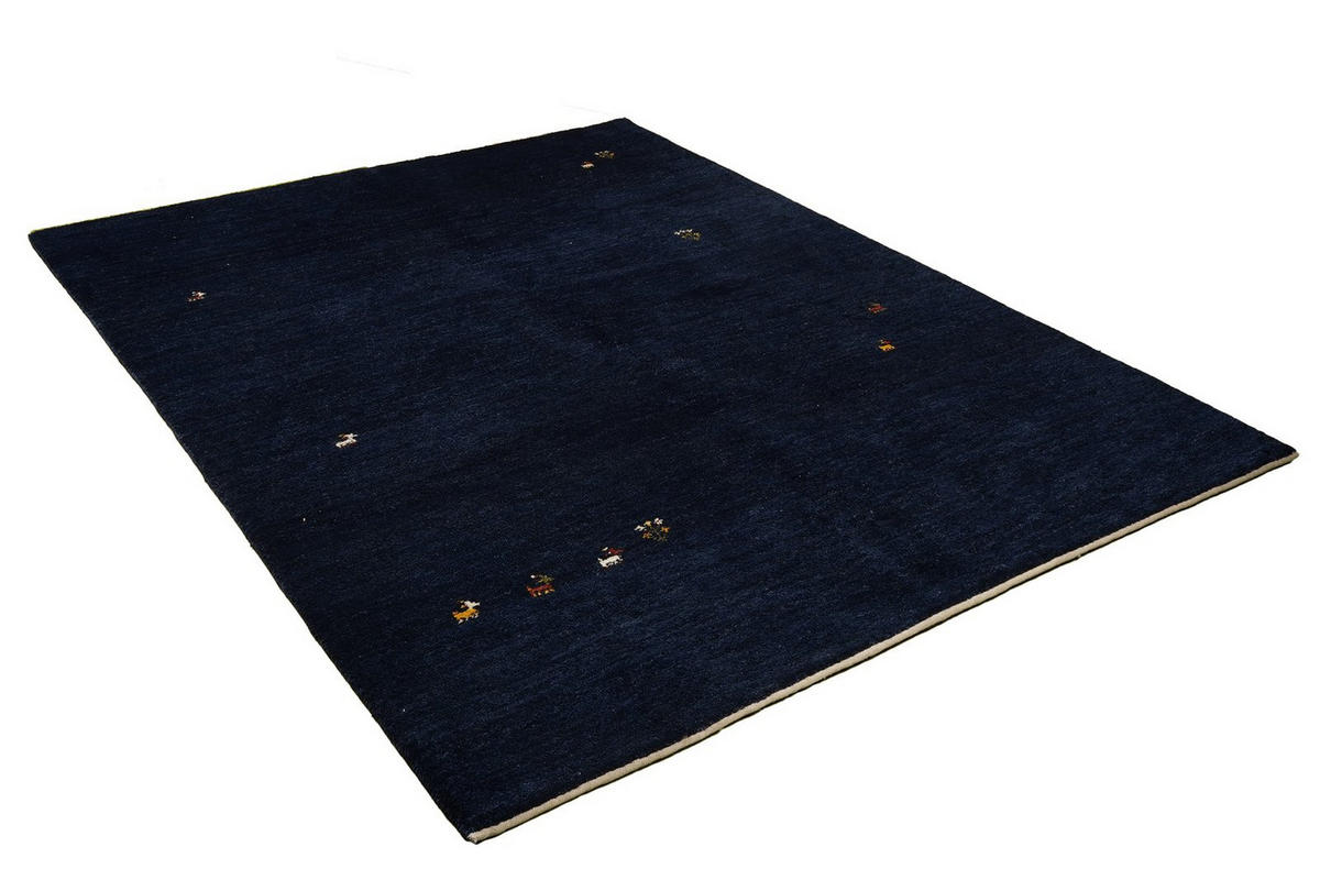GABBEH-TEPPICH handgeknüpft Blau 226/173 cm Schurwolle - Blau, Textil (173/226cm) - Looma