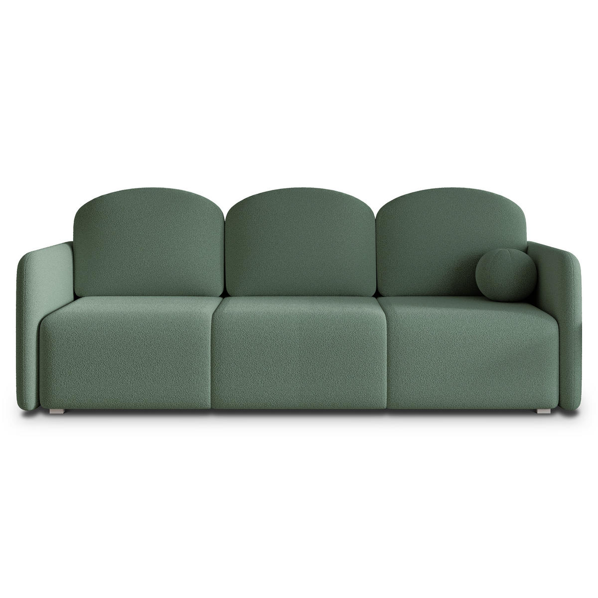 POHOVKA SUVI III, Přepážková látka QUELLE, Zelená - šedá/zelená barva, kompozitní dřevo/textil (220/85/90cm) - MASSENO