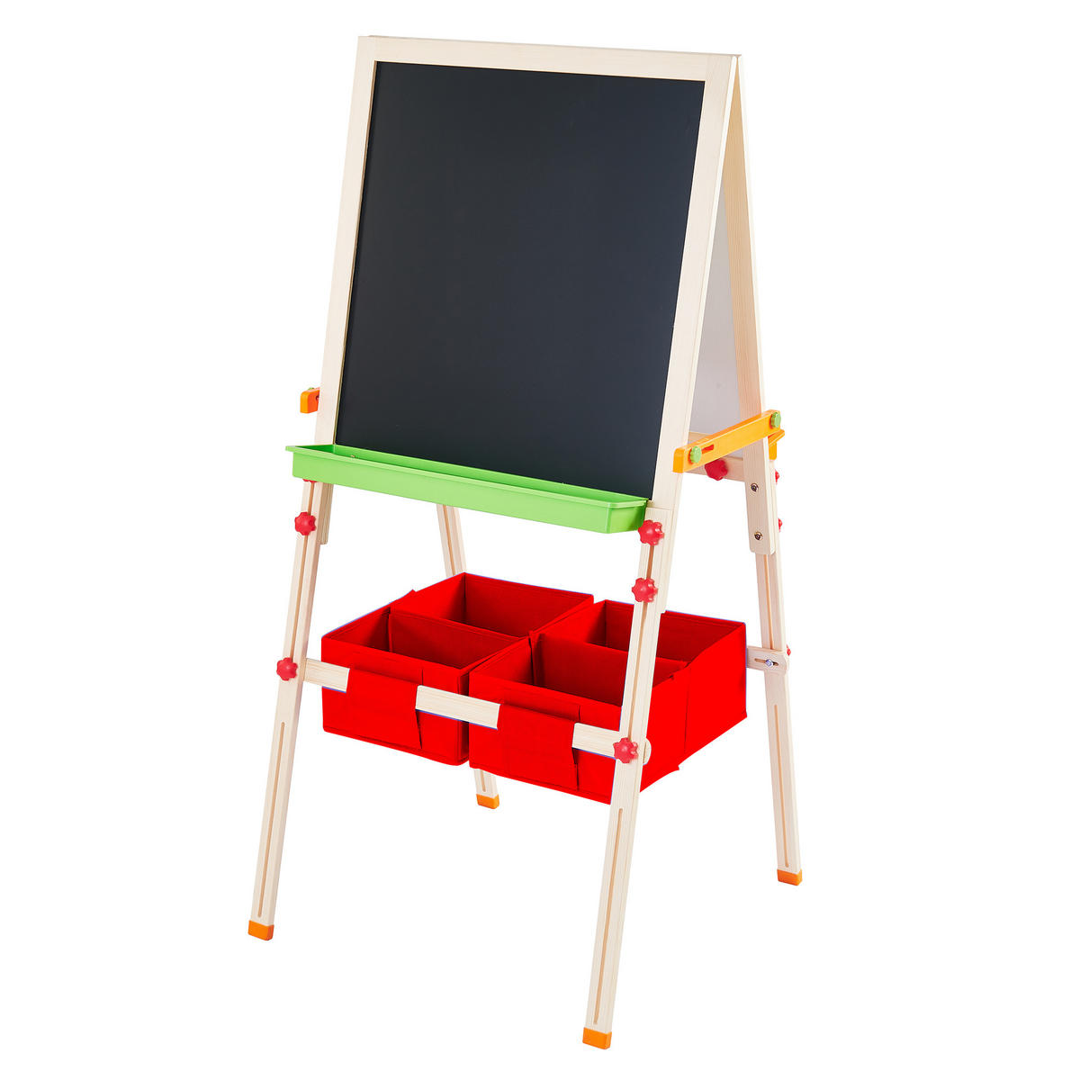 KINDER STAFFELEI HOLZ Kleine Künstler Vangogh, Rot, 130cm - Rot, Holz (67/130/63cm) - Teamson Kids