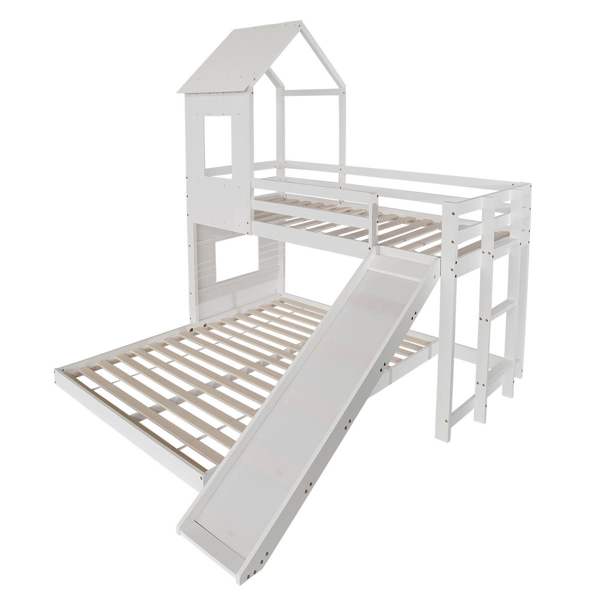 ETAGENBETT 90/200 cm + 140/200 cm Weiß - Weiß, Holz - Raumix