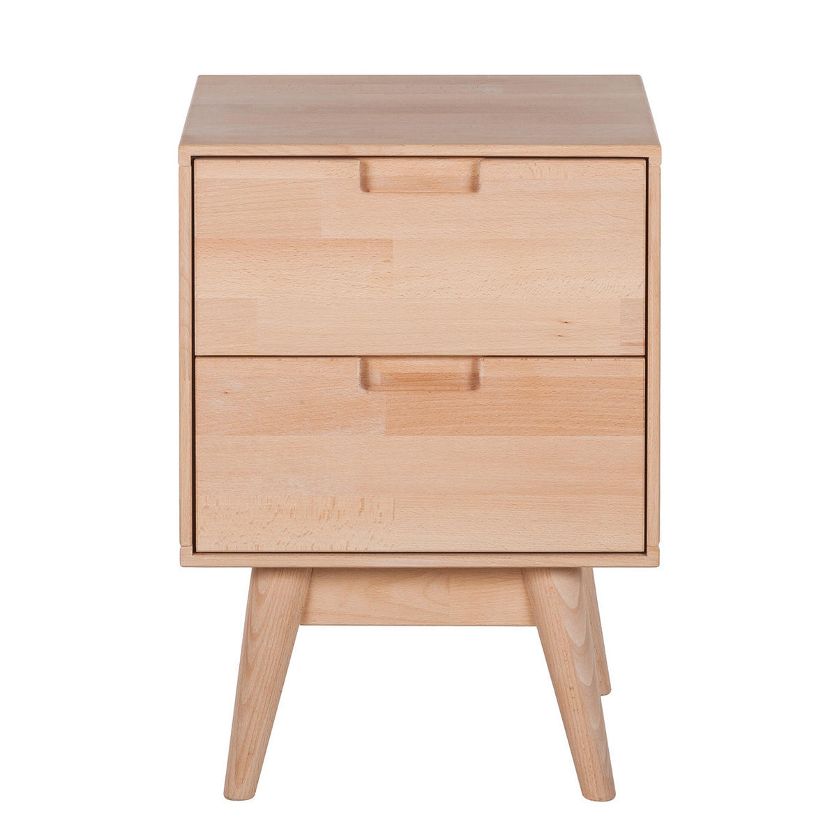 NACHTKOMMODE - Buche massiv - Buchefarben, Holz (40/56/35cm) - home24