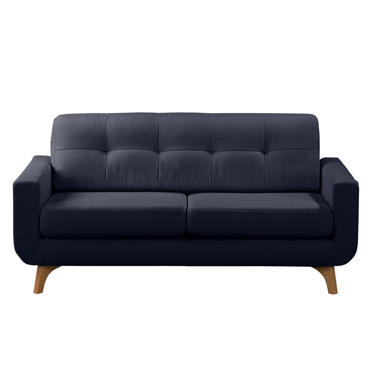2-SITZER SOFA - Strukturstoff - Dunkelblau, Textil (178/88/90cm) - home24