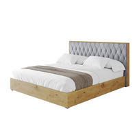 POLSTERBETT mit Bettkasten und Lattenrost, Bett mit Matratze H3/H4 - ENZO5 120x200 Hellgrau - Hellgrau, Holzwerkstoff/Textil (120/200cm) - ALTDECOR