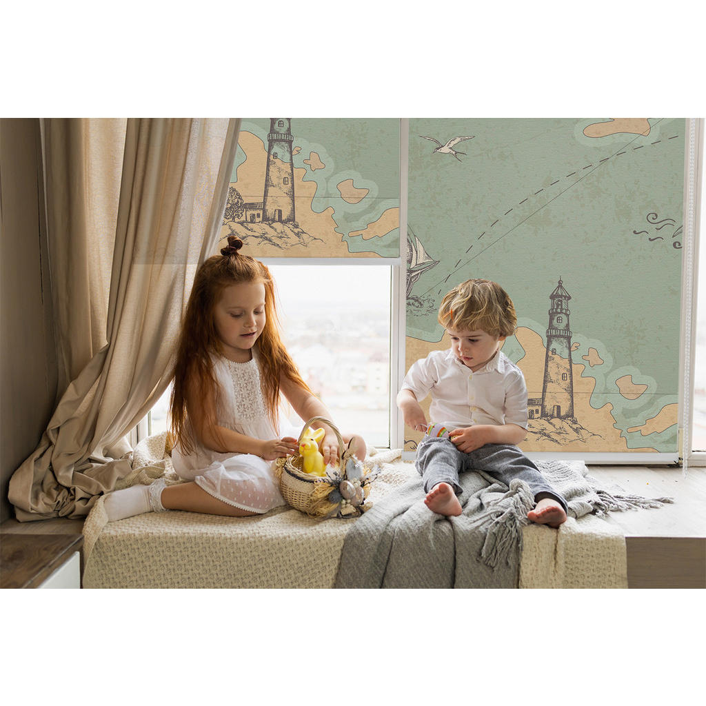 Thumbnail - Tulup Verdunkelungsrollo, Blau, Textil, 80x240 cm, Wohntextilien, Rollos & Jalousien, Rollos, Verdunkelungsrollos