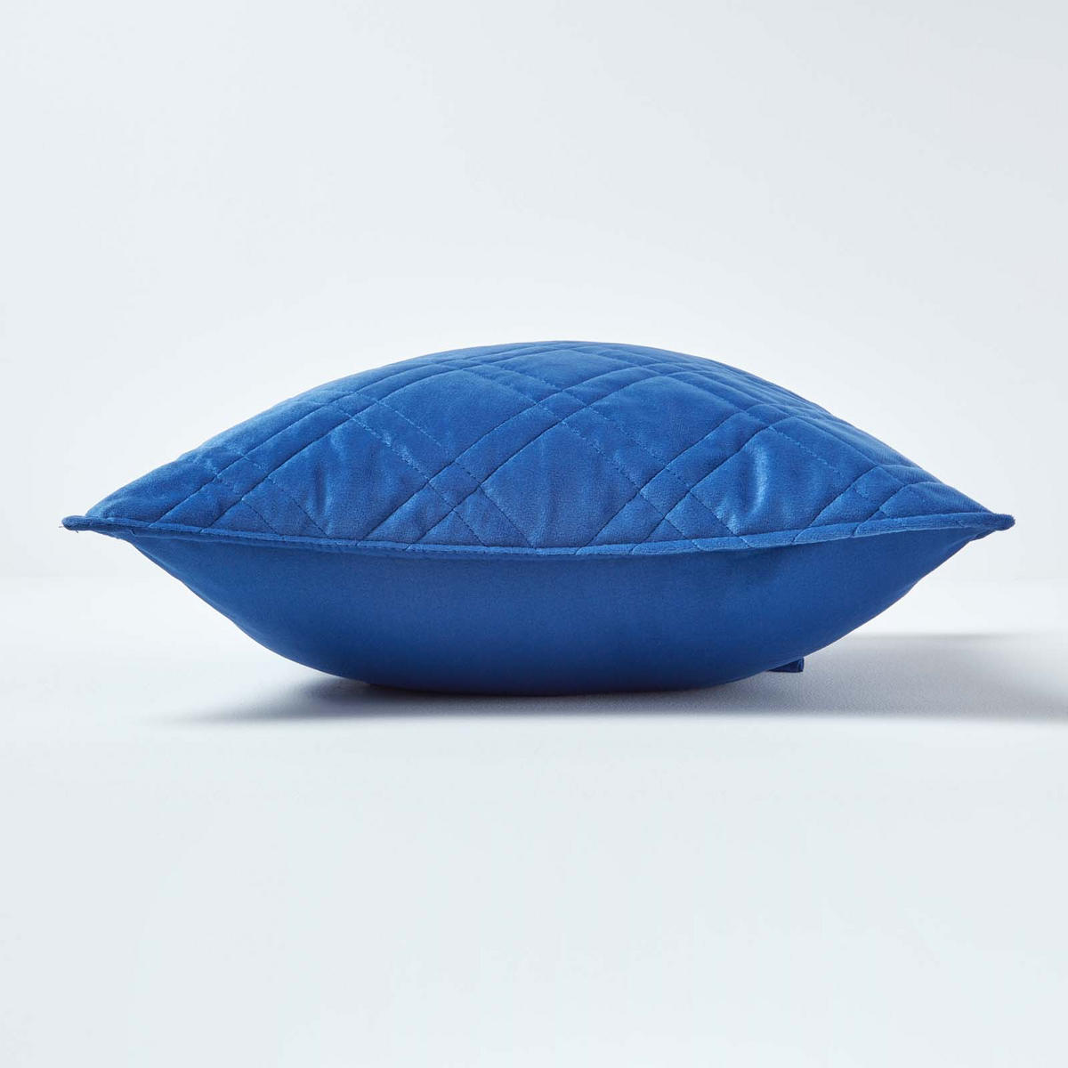 KISSENHÜLLE Samt gesteppt, Paragon Diamond 45/45 cm - Blau, Textil (45/45cm) - Homescapes