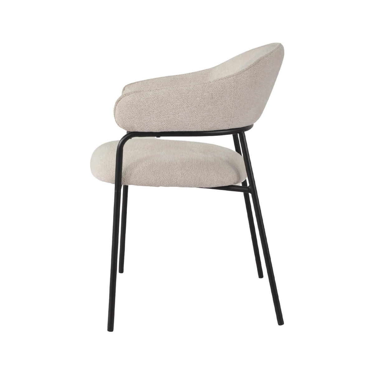 STÜHLE 2er Set Weiß 56,5/57/82,5 cm - Weiß, Textil (56.5/82.5/57cm) - Mobili Rebecca