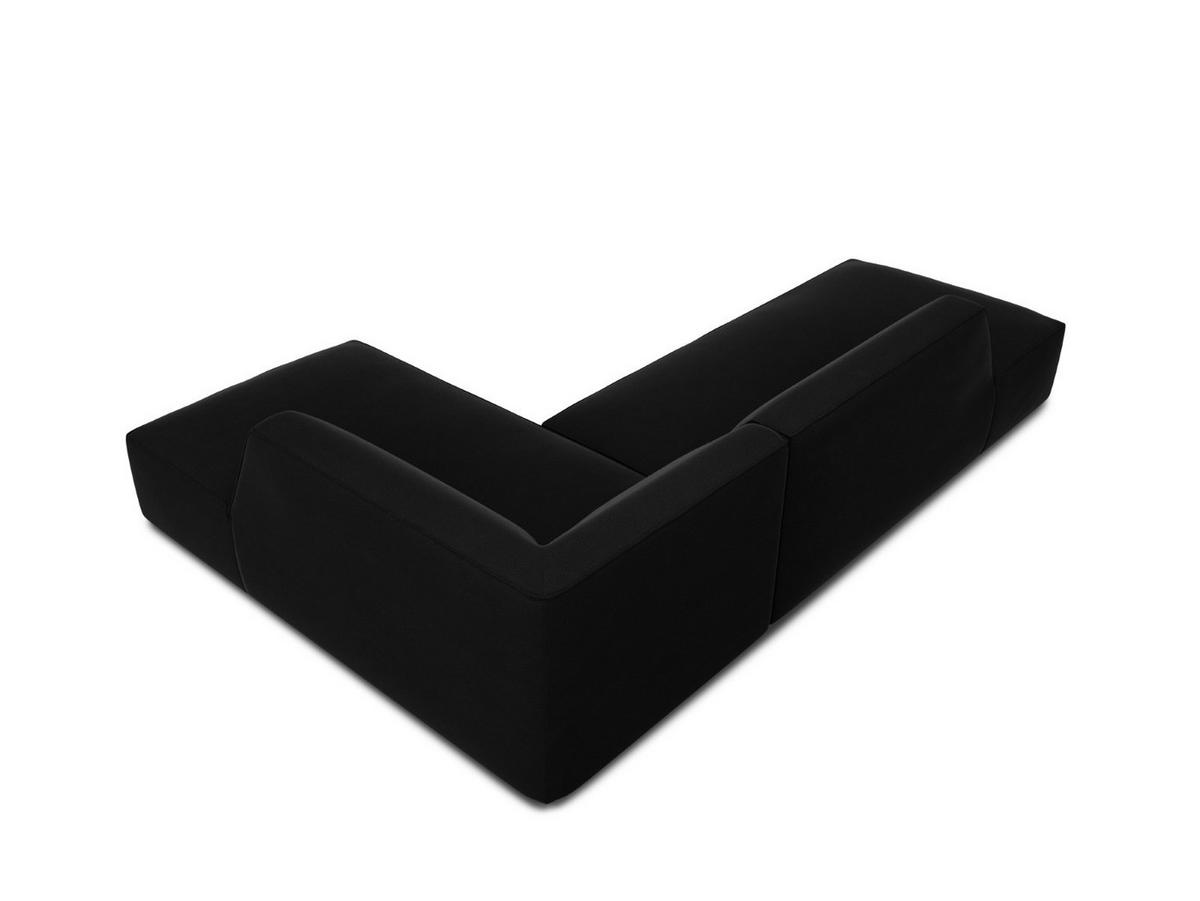 ECKSOFA rechts Ruby aus Samt schwarz 4 Sitzplätze - Schwarz, Textil (180/273cm) - Micadoni