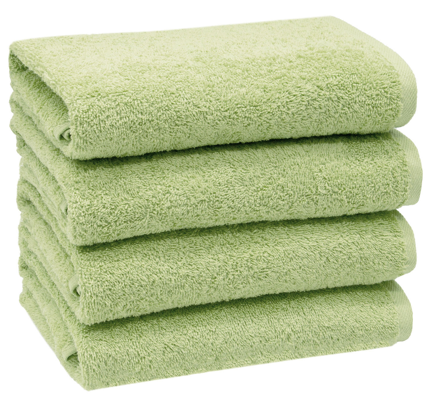 HANDTÜCHER, 4er-Set, 50x100 cm, 100% Baumwolle, Grün - Hellgrün, Textil (50/100cm) - Zollner