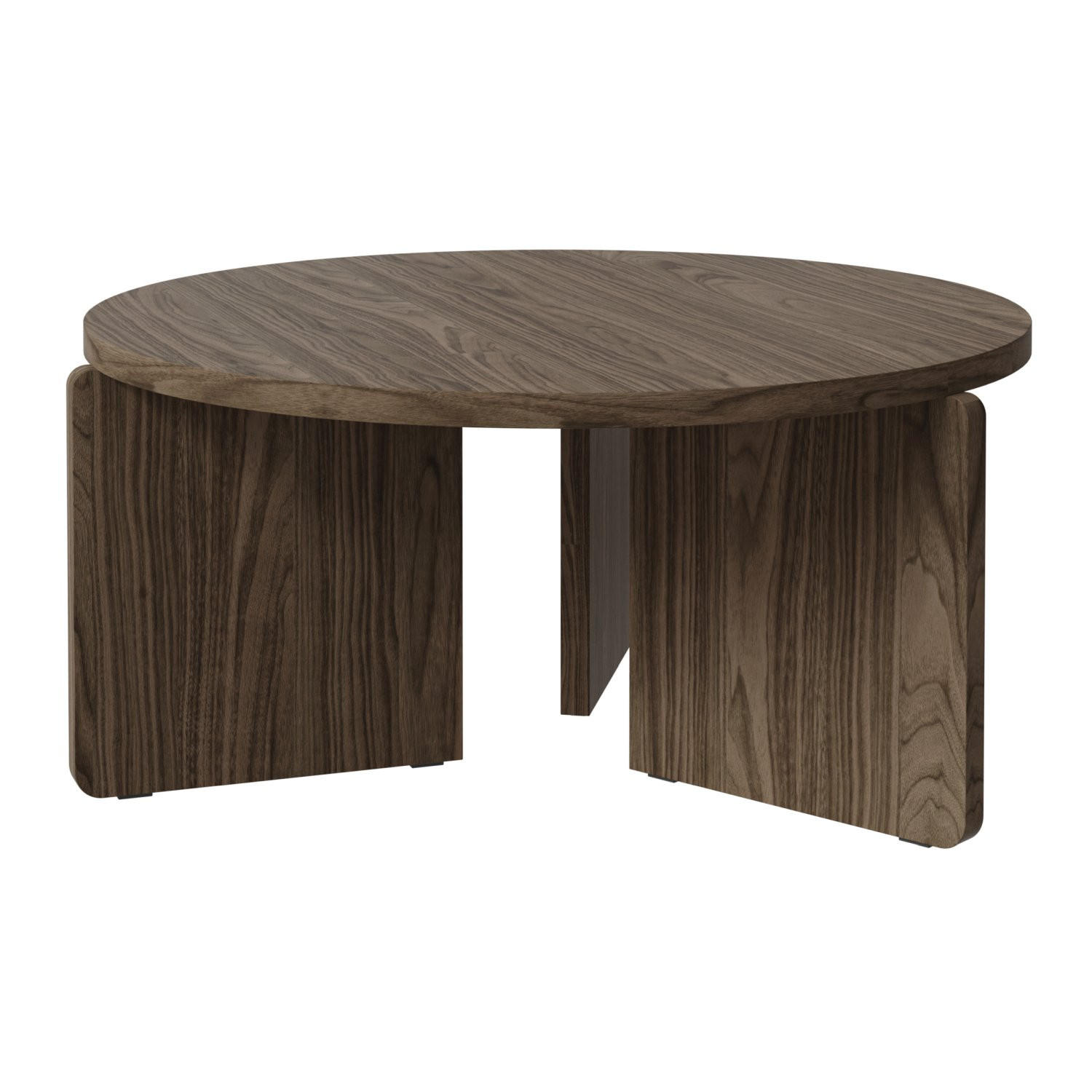 COUCHTISCH Preffines Holzoptik Nussbaum Wisconsin 85 cm - Dunkelbraun, Holzwerkstoff (88.5/88.5/40.5cm) - Selsey