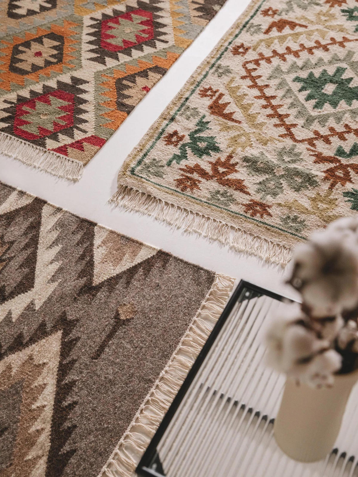 RUČNÍ tkaný kilim Zohra Zelená 160x230 cm - zelená barva, textil/umělá hmota (160/230cm) - benuta Pure