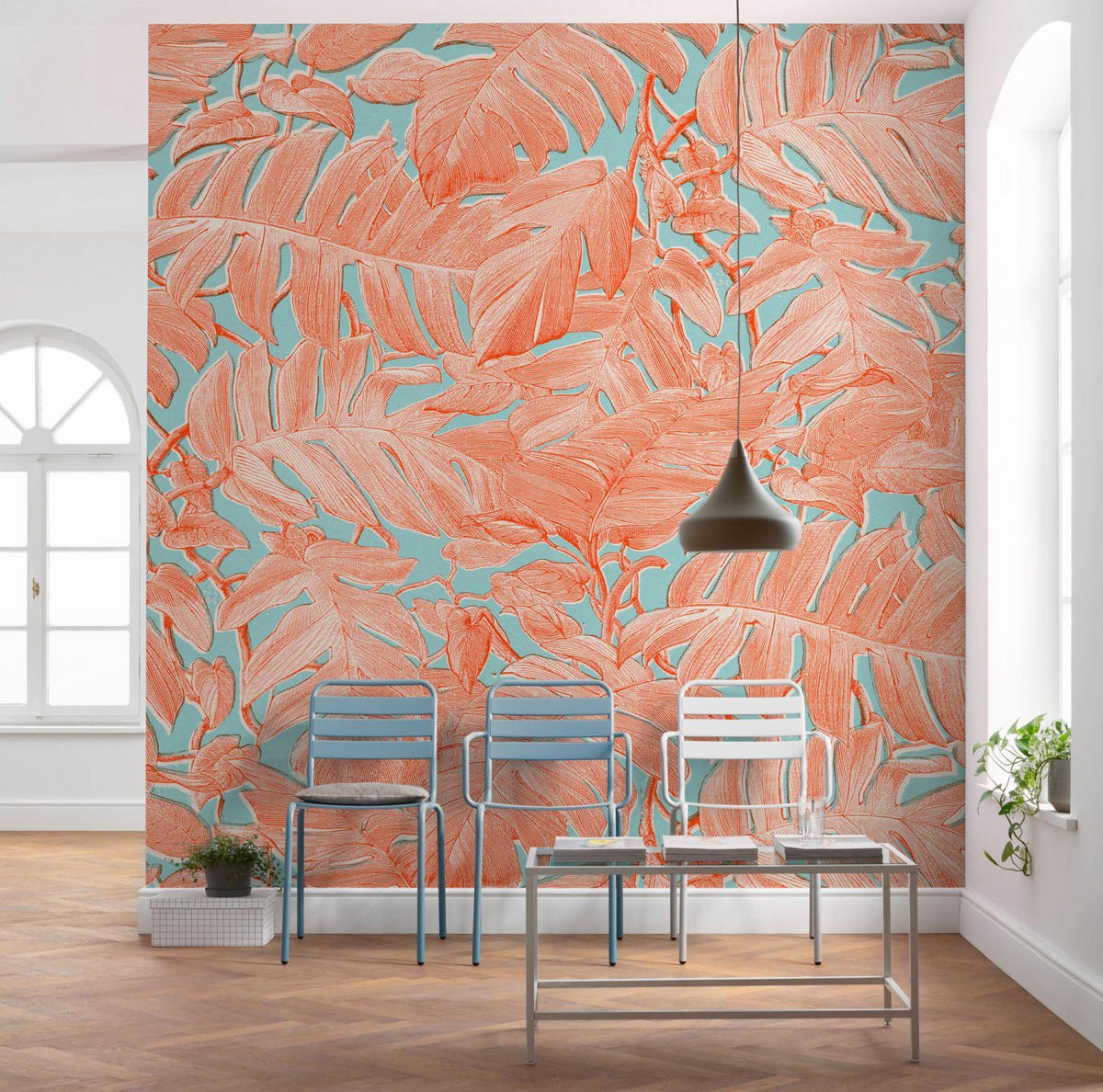 FOTOTAPETE Coralla 300 x 280 cm - Pink, Papier (300/280cm) - Sanders & Sanders