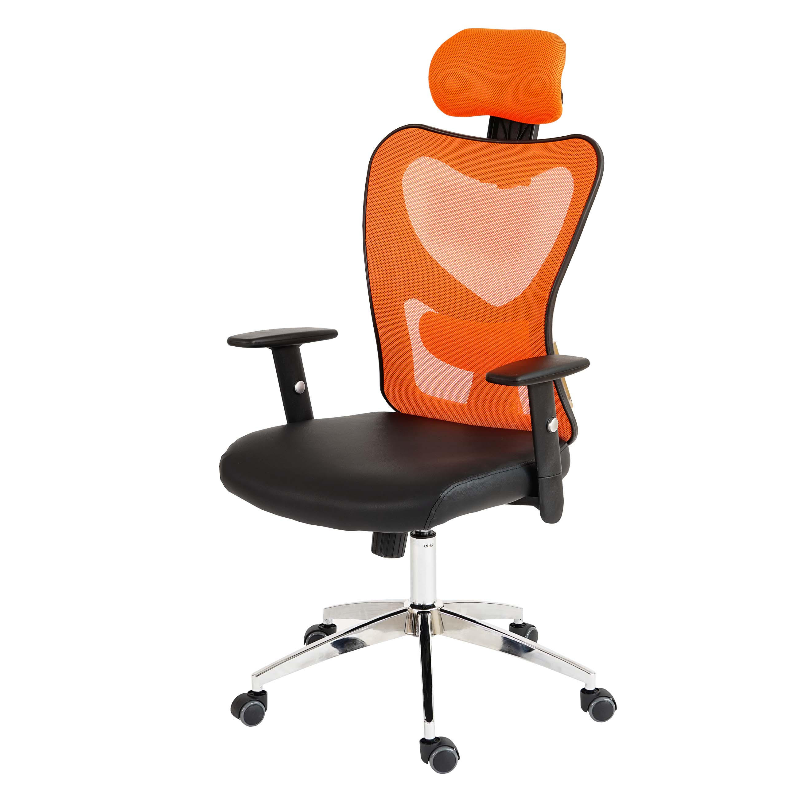 PROFI-BÜROSTUHL Orange - Orange, Textil (67/136/71cm) - MCW