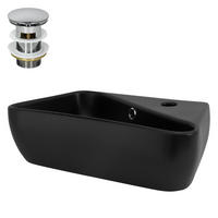 WASCHBECKEN - Schwarz, Keramik (27/13/45cm) - ML-DESIGN
