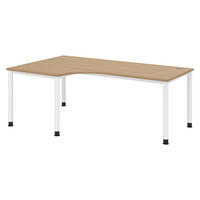SCHREIBTISCH Serie-H 120/200/74 cm in Eichefarben/Weiß - Eichefarben/Weiß, Holzwerkstoff (120/200/74cm) - bümö