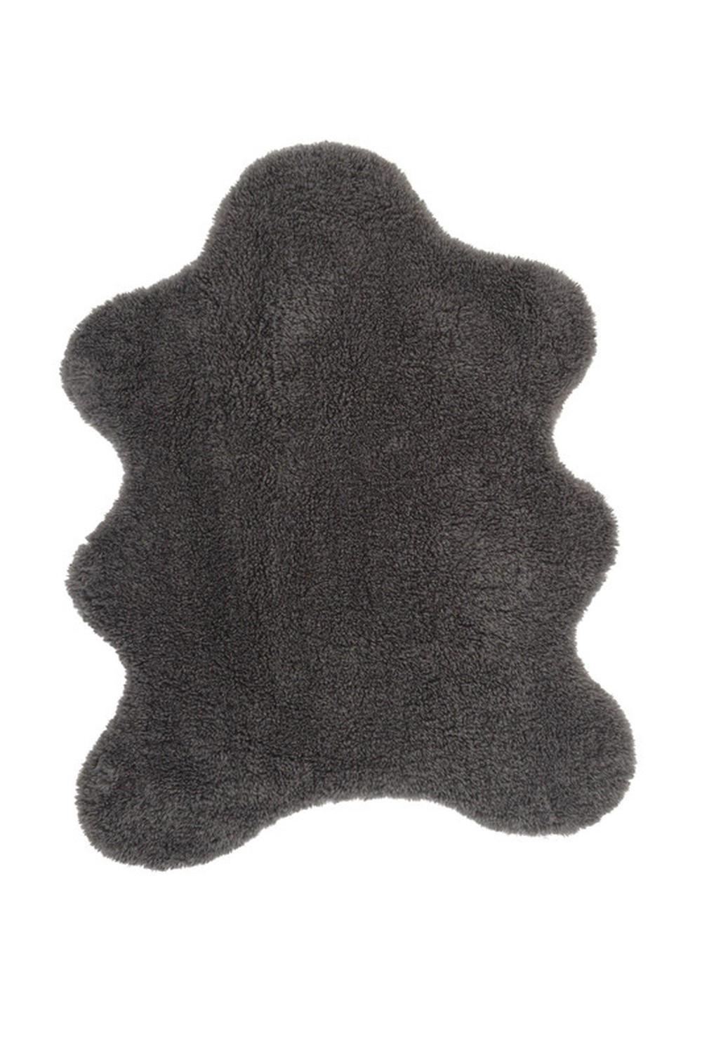 HOCHFLOR-TEPPICH Curly Dunkelgrau 150x200 cm - Dunkelgrau, Textil (150/200cm) - Vercai Rugs