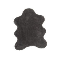 HOCHFLOR-TEPPICH Curly Dunkelgrau 150x200 cm - Dunkelgrau, Textil (150/200cm) - Vercai Rugs