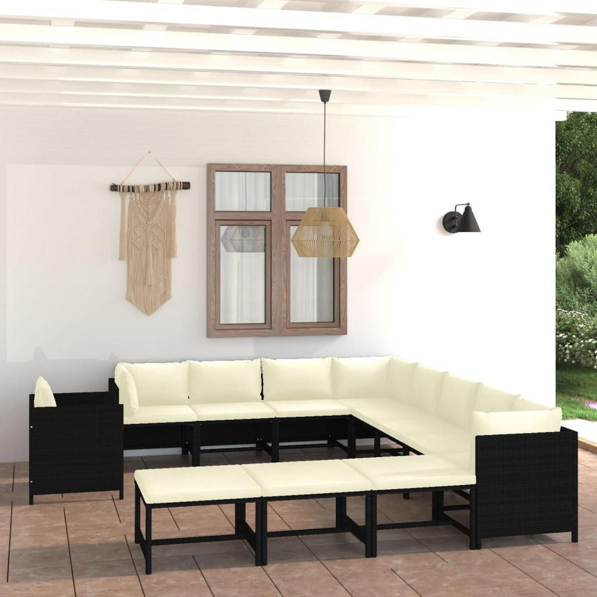 GARTENSET Relvas 12-teilig - Schwarz, Metall - Nettlife
