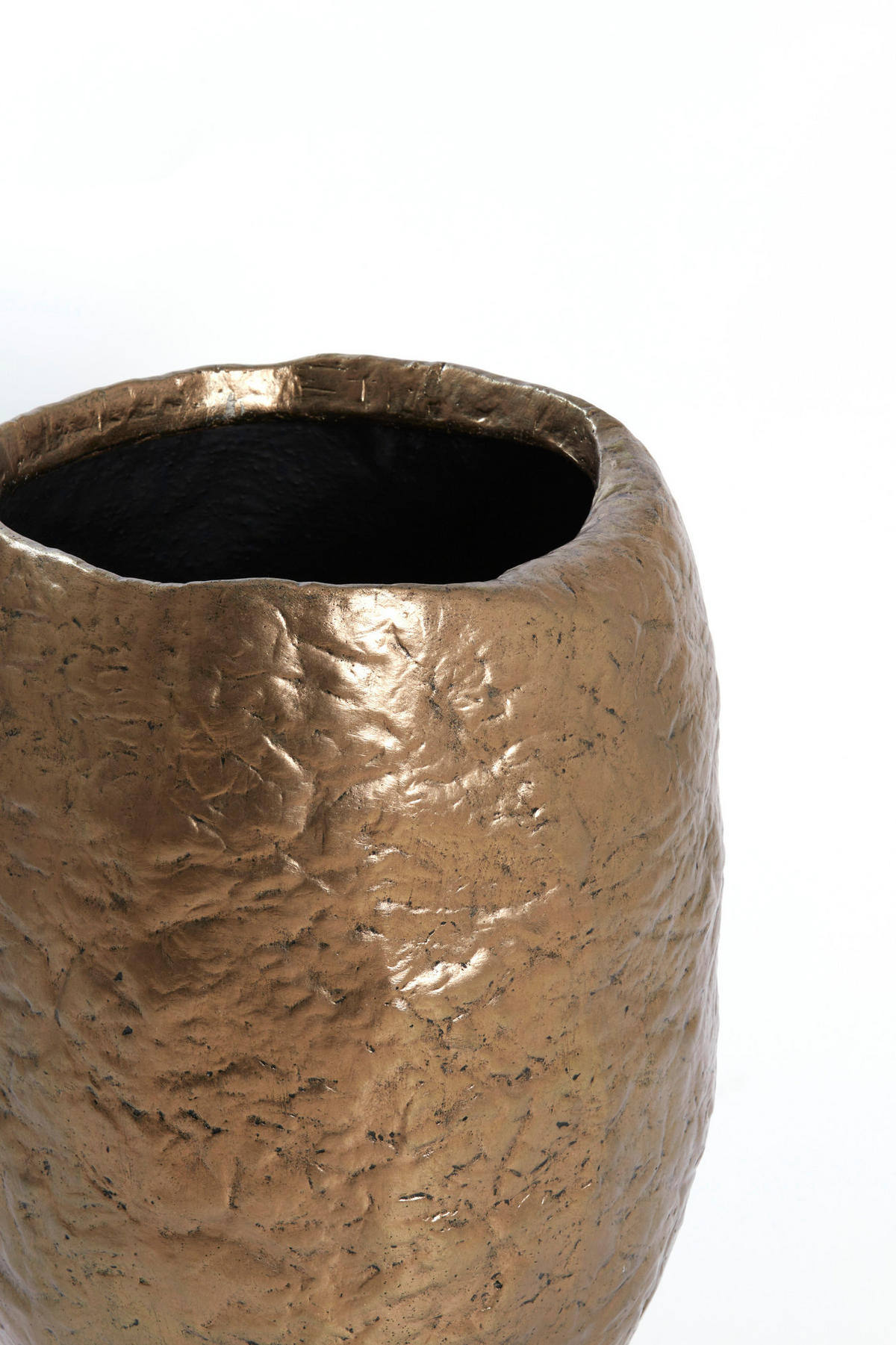 VASE Tingri Bronze Ø39/58 cm - Bronzefarben, Stein (58cm) - Light & Living