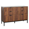 KOMMODE, dunkles Holzeffekt - Braun, Holz (40/76/112cm) - Oviala