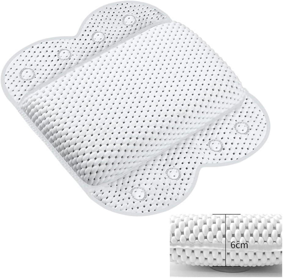 BADEKISSEN – 34 x 30 x 8 cm – Weiß – 8 große Saugnäpfe - Weiß, Textil (34/30cm)