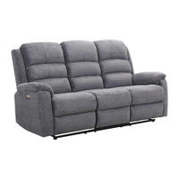 RELAXSOFA - 3 Personen - stoff - grau Nevers - Grau, Textil (187/103/95cm) - Vente-Unique