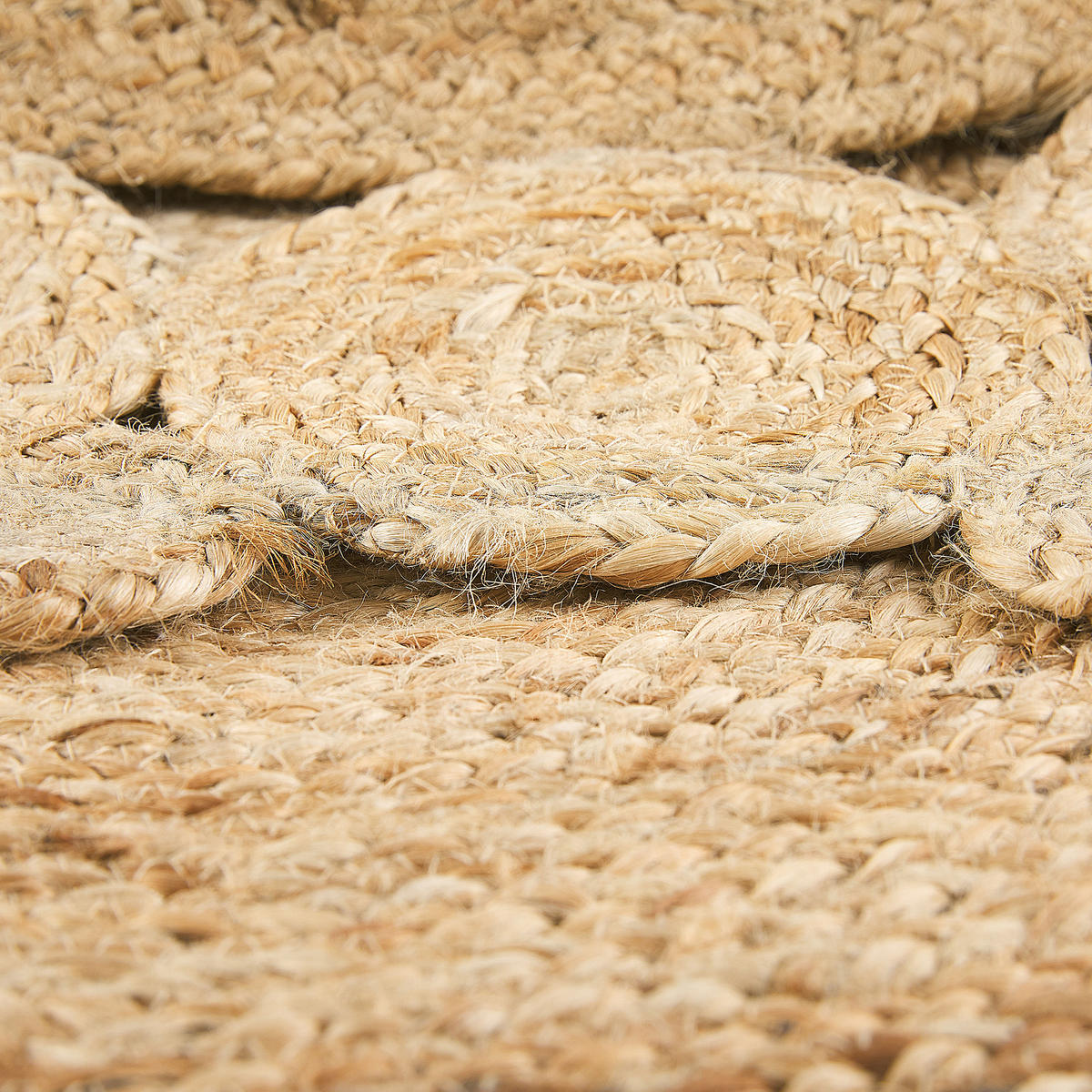 KURZFLOR-TEPPICH Golgen 120/120 cm - Beige, Naturmaterialen (120/120cm) - Beliani