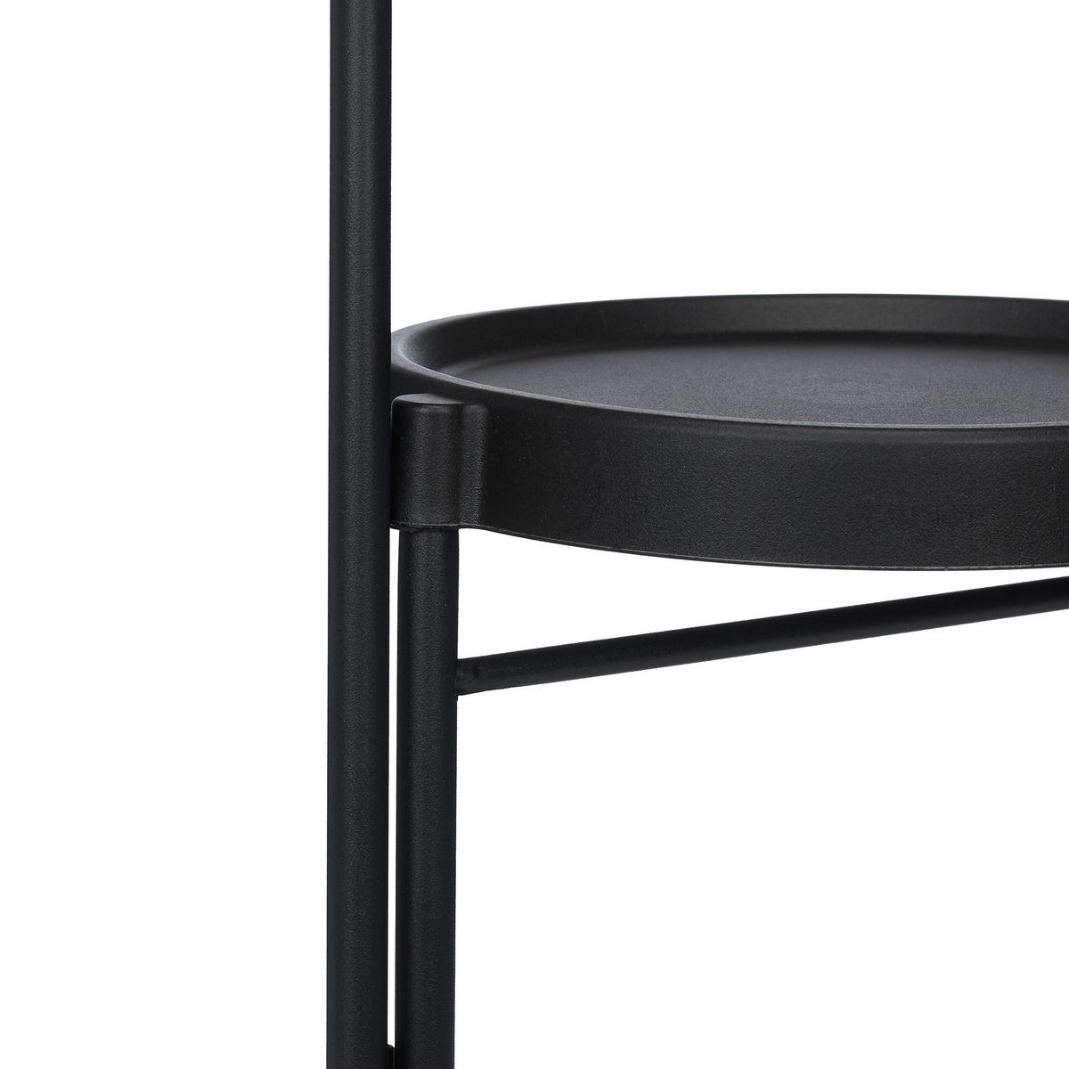 BLUMENREGAL - Schwarz, Kunststoff/Metall (44/65/44cm) - Relaxdays