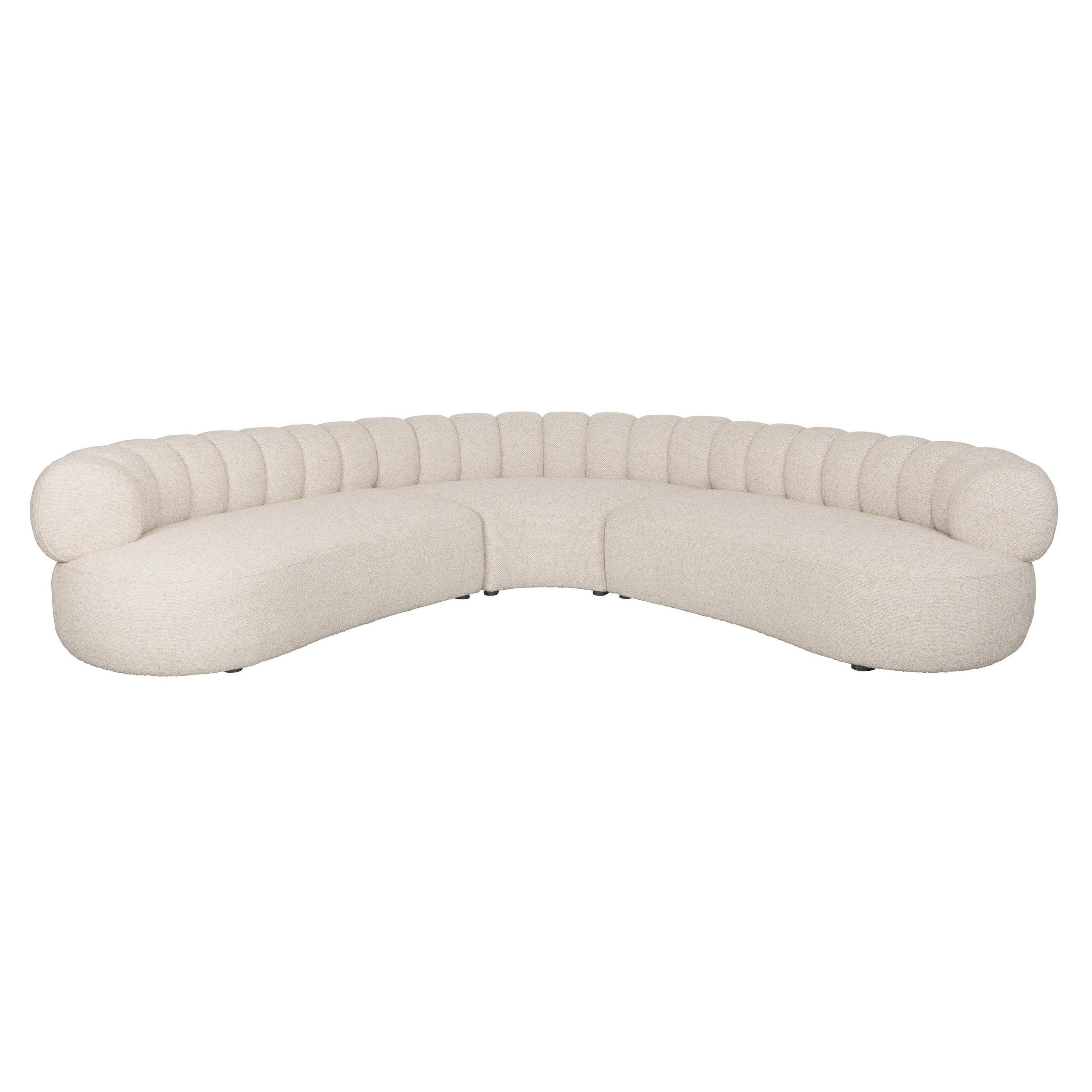 ECKSOFA 7-SITZER Duvane Beige - Beige, Kunststoff (286/286cm) - Dutchbone