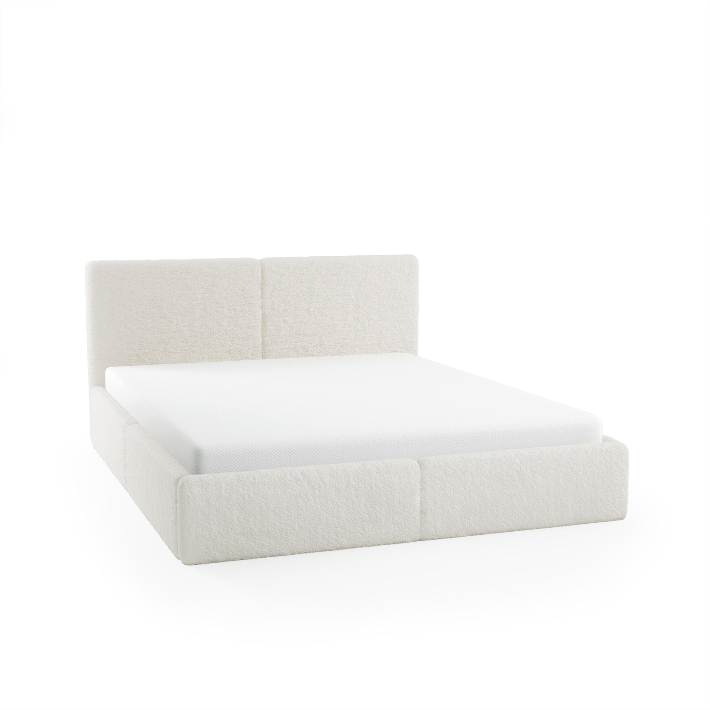 POLSTERBETT Riberia Slim 200x200 cm, Creme - Creme, Textil (200/200cm) - Fedve