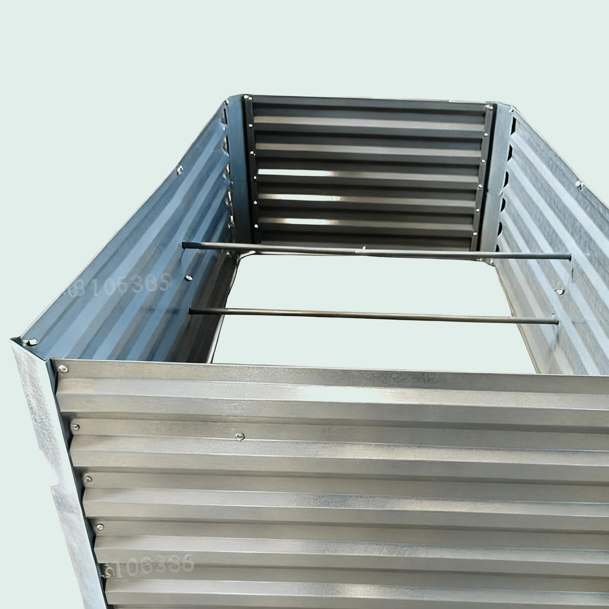 HOCHBEET Silber Metall 57x180x90 cm - Silberfarben, Metall (180/57/90cm) - Relaxdays