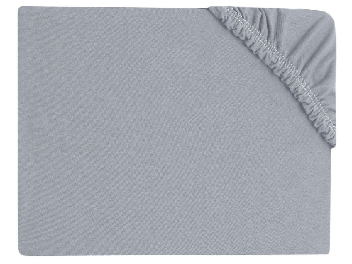 SPANNBETTLAKEN, 180x200 cm, 100% Baumwolle, Hellgrau - Hellgrau, Textil (180/200cm) - Zollner