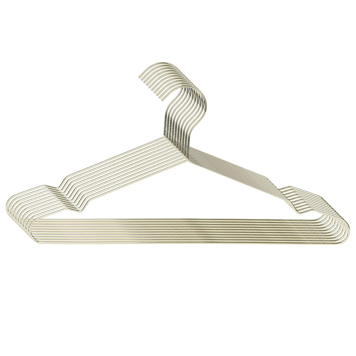 KLEIDERBÜGEL 10er Set Metall - Goldfarben, Metall (42/21/42cm) - SVITA