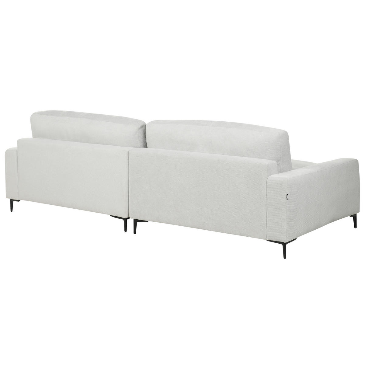 3-SITZER-ECKSOFA hellgrau linksseitig Maloy - Schwarz/Grau, Textil (272/189cm) - Beliani