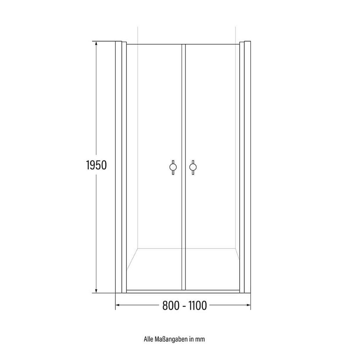 PENDELTÜR Klarglas LAVEA - 85 x 195 cm Schwarz - Schwarz, Glas/Metall (85/195cm) - Home Deluxe