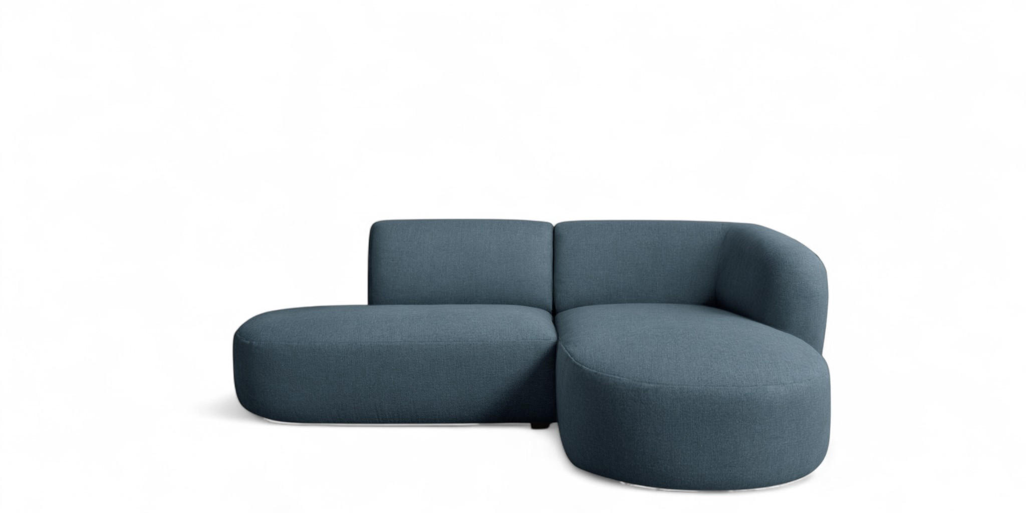 Fun Möbel Ecksofa Blau 242x188 cm