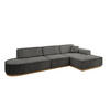 ECKSOFA Ottomane Rechts IREA-L2-v2 - 327x165x80 cm Ecru - Anthrazit, Holzwerkstoff/Textil (327/165cm) - ALTDECOR