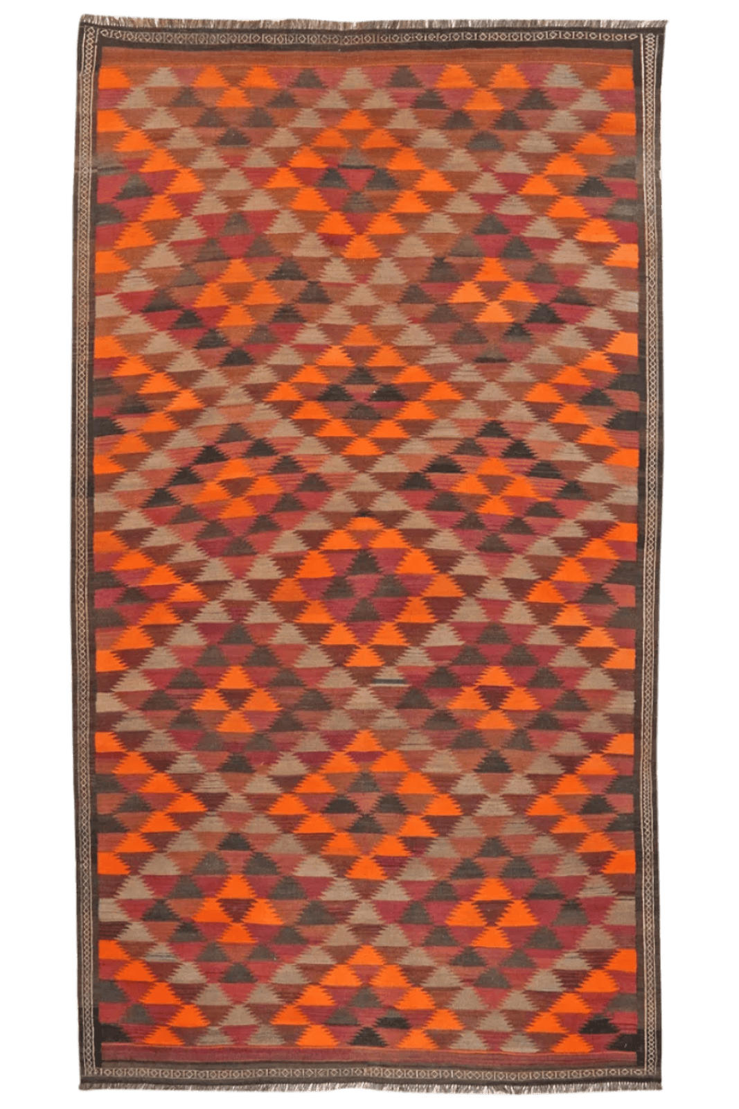 KELIM-TEPPICH handgewebt Kordi Orange 378/208 cm Schurwolle - Orange, Textil (208/378cm) - Looma