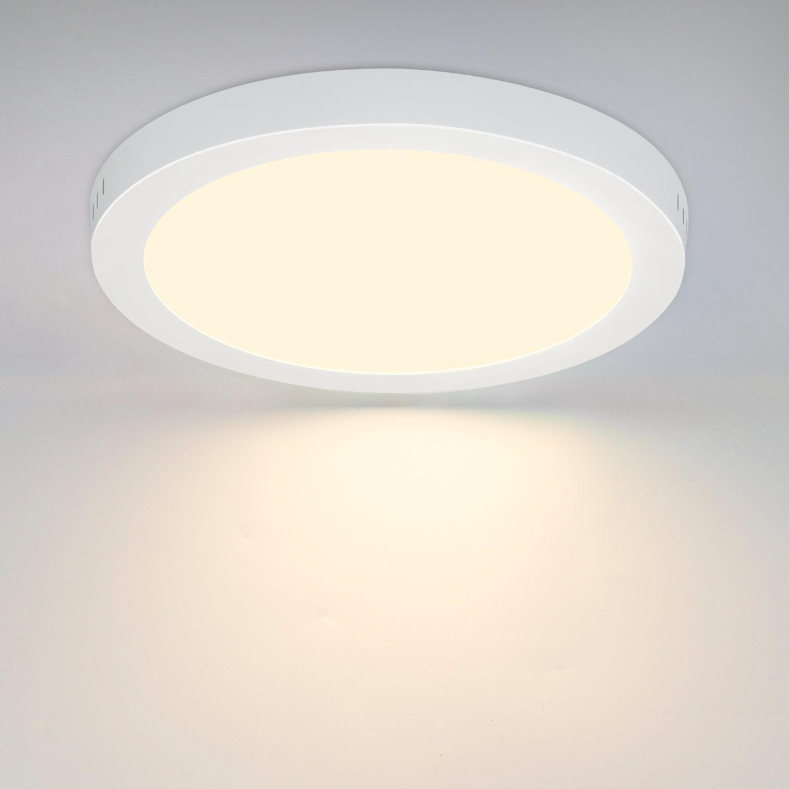 LED-DECKENLEUCHTE Heracles 23/23/4cm - Weiß, Kunststoff (23/23/4cm) - ZMH