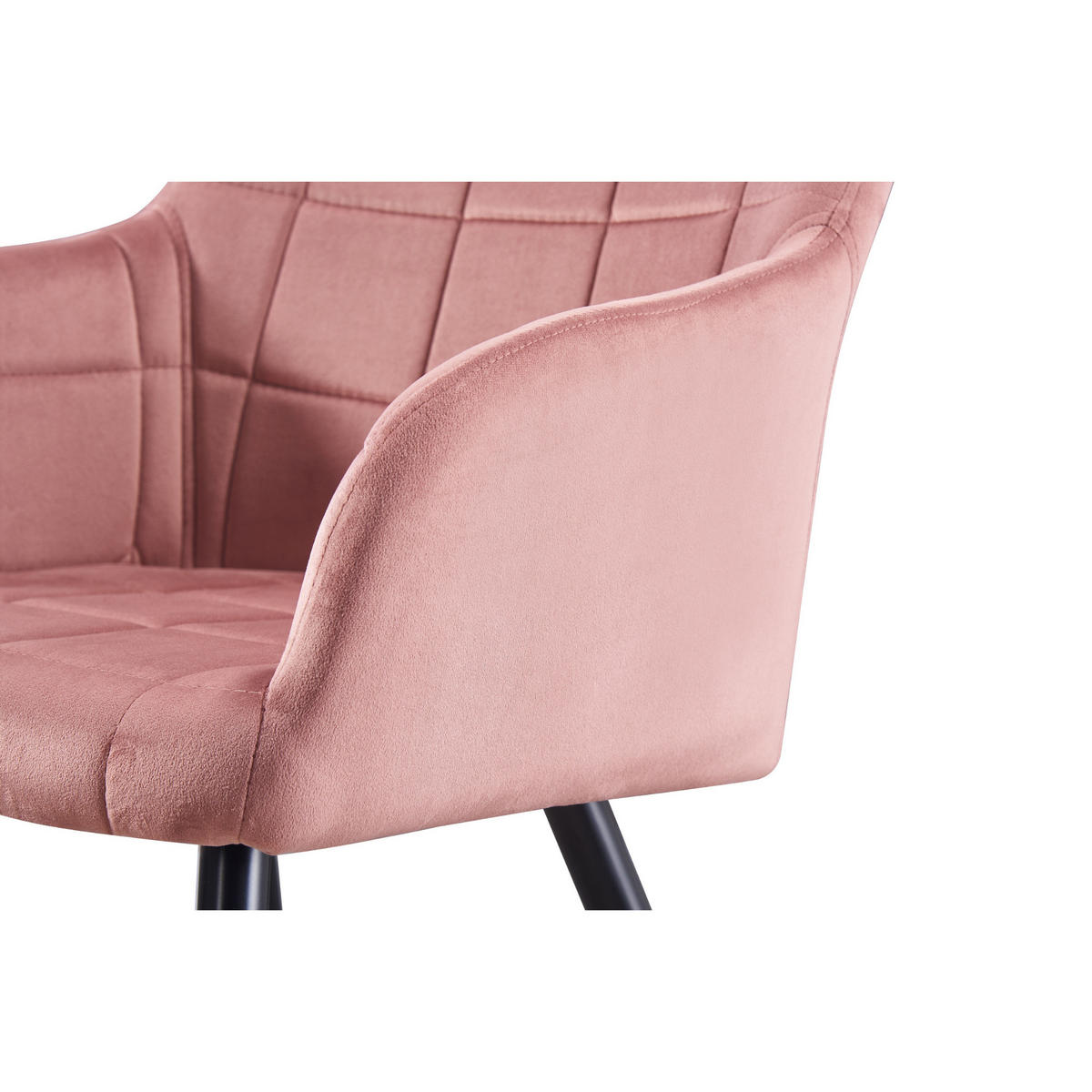 ESSZIMMERSTUHL Samt 6-teilig Rosa - Pink, Metall (55/82/59cm) - Life Interiors