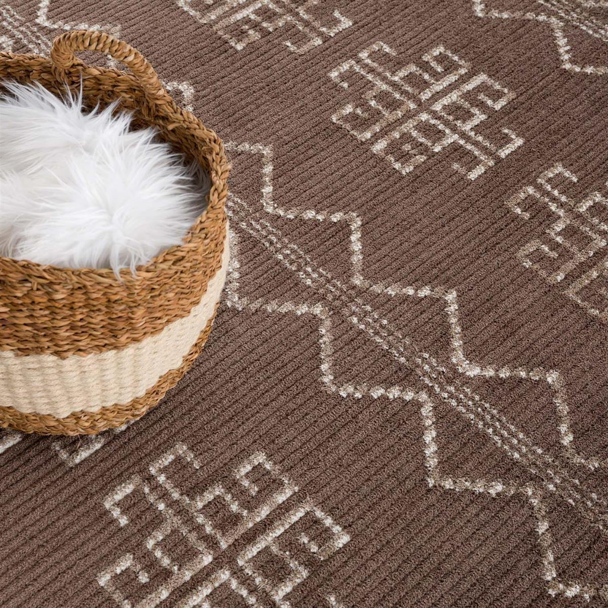 KURZFLOR-TEPPICH April 0608 Braun 140x200 cm - Braun, Textil (140/200cm) - carpet city