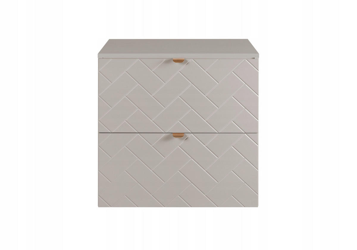 WASCHBECKUNTERSCHRANK TREND + Platte Kaschmir matt 60/46/60 cm - Kaschmir, Holzwerkstoff (60/60/46cm) - Rodan