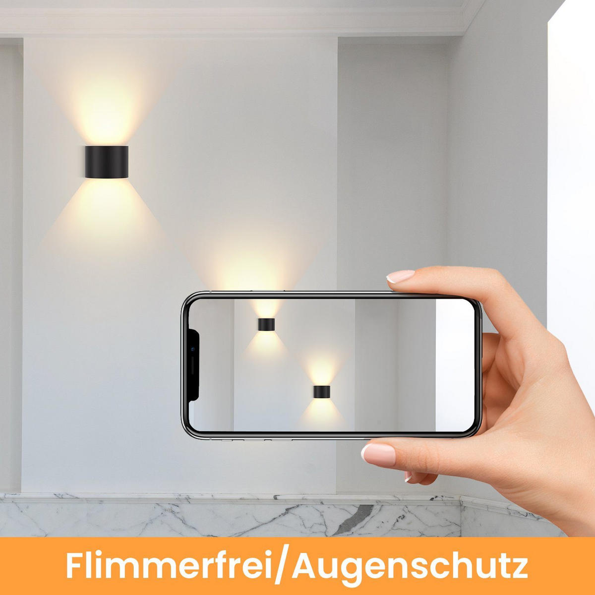 LED WANDLEUCHTE Herz - Schwarz, Metall (12/10/14cm) - Nettlife