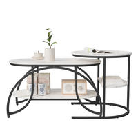 COUCHTISCH quadrat marmoroptik weiß schwarzgestell vielseitig - Multicolor, Metall (80/46/51cm) - SHOPENTRA