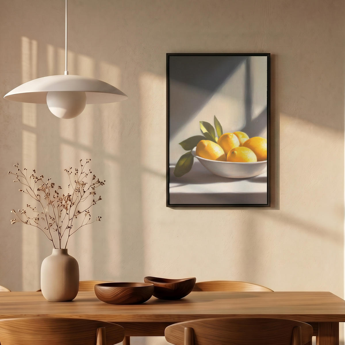 LEINWAND Bilder mit Rahmen - Zitronen - Stilleben - Gelb - 40x60 - Gelb, Textil (40/60cm) - MuchoWow
